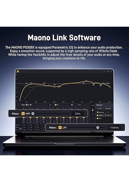 PD300X Podcast Mikrofon - Gürültü Engelleme Özelliğine Sahip Xlr/usb Mikrofon, 192KHZ/24BIT Hi-Fi Ses, Sessiz Düğmesi, Bağlantı Yazılımı. Podcasting, Akış, Stüdyo Kaydı Için fırsatları