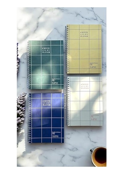 Tanıtım 4 Aylık Spiralli Tarihsiz Ders Çalışma Planlayıcısı, A5 Boyutu (Bej) modelleri