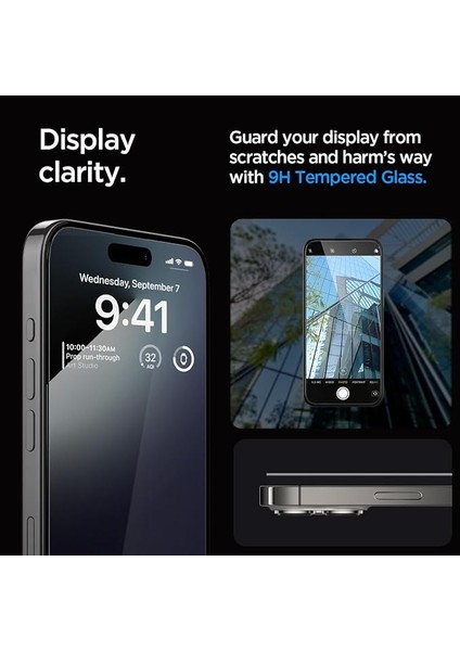 iPhone 15 Pro Max ile Uyumlu Cam Ekran Koruyucu Kolay Kurulum Glas.tr Ez Fit Full Cover Hd Black (2 Adet) - AGL06873 fırsatları