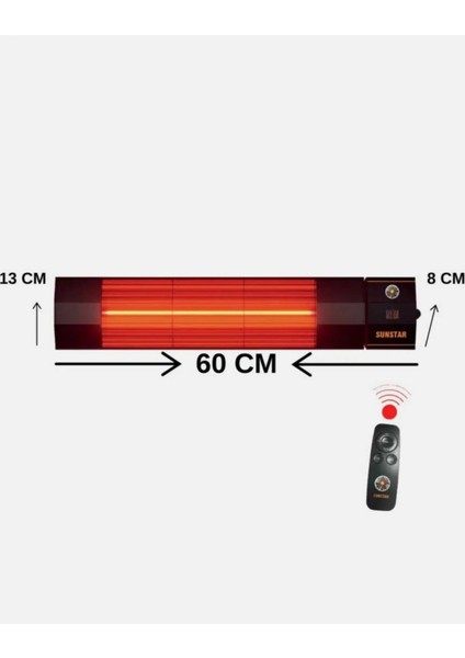 2000 Watt Kırmızı Işıklı Kumandalı Iç/dış Mekan Isıtıcısı fiyatları