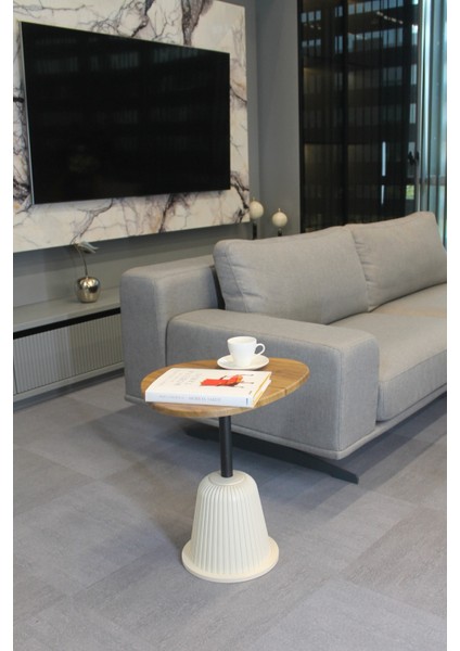 Torino Yan Sehpa Ceviz Mdf - Yan Sehpa