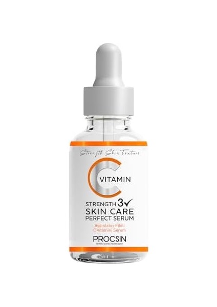 Procsın C Vitamini Serumu, Aydınlatıcı & Leke Karşıtı, Cilt Tonu Eşitleyici & Nemlendirici, Antioksidan Koruma & Canlandırıcı Bakım, 20 ml
