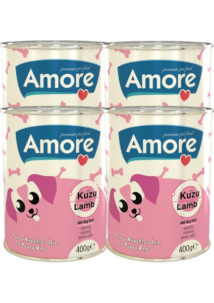 Puppy 4x400gr Kuzulu Parça Etli Yavru Köpek Konservesi