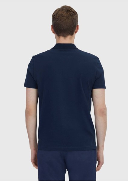 Lacivert Düz Polo Yaka %100 Pamuk T-Shirt indirimleri