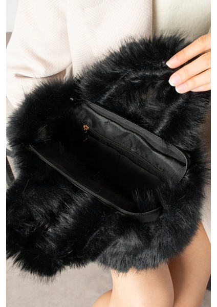 Pufy Kadın Peluş El ve Omuz Çantası Kulplu ve Ayarlanabilir Uzun Askılı fırsatları