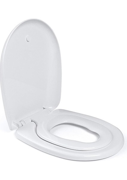 Bagno | Klozet Oturağı, Otomatik Kapanmalı Klozet Kapağı, D/o Şeklinde 2.0, Çıkarılabilir Klozet Kapağı, Beyaz (Junior)