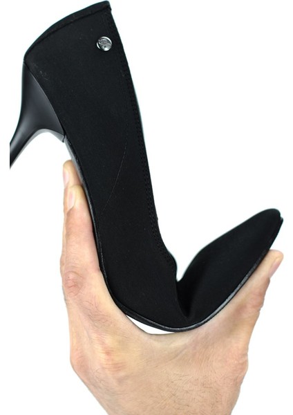 Odette Esnek Yumuşak Kaymaz Taban (10 Cm) Siyah Süet Kadın Topuklu Ayakkabı indirimleri