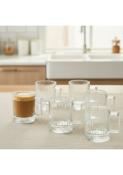 Elysia Dekor 6 Kişilik Cam Çay-Kahve Kupa Takımı – 6 x 210 Ml. modelleri