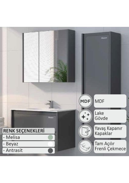 Hitit Banyo Dolabı 80 cm (Boy Dolabı Dahil Değildir.) fiyatları