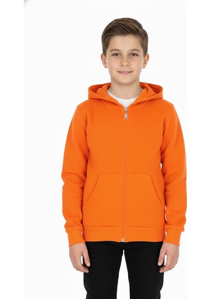 Erkek Çocuk Hırka 2 Iplik Şardonlu Arkası Baskılı