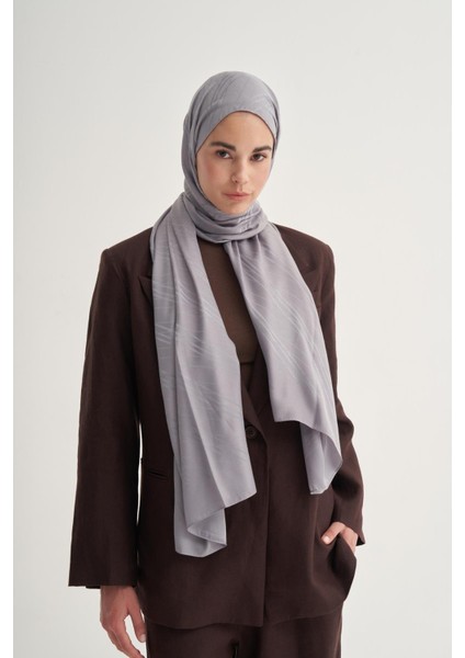 Simetrik Jakar Italyan Ipekli Şal Silver Gri fırsatları