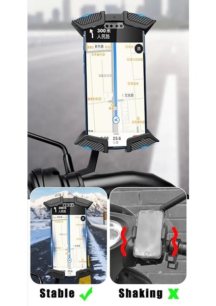 R25-MT25 Için Karbon Darbe Emici Titreşim Engelleyici Motosiklet Telefon Tutucu indirimleri