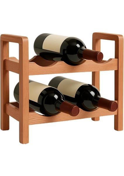 Katlı Ahşap Dekoratif Şaraplık Şık Modern Tasarım Şişe Viski Şampanya Içki Rafı Yıllandırma Dolabı