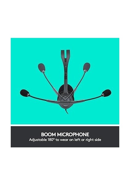 H111 Kablolu Stereo Kulak Üstü Mikrofonlu Kulaklık, Standart 3.5 mm Jak Girişi, 235 Kablo Uzunluğu, Siyah indirimleri