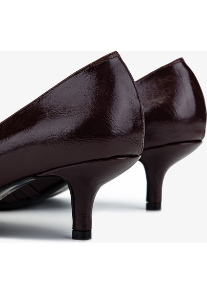 Kadın Suni Deri Bordo Topuklu Ayakkabı 1073 0510 Bn Ayk SK25-26 Bordo Dr fırsatları