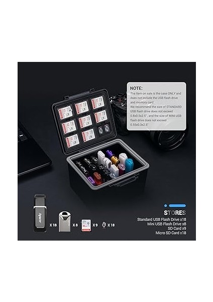 2'si 1 Arada USB Flash Sürücü Kılıfı ve Hafıza Kartı Kılıfı Düzenleyici 25 USB Flash Sürücü + 9 Sd + 18 Micro Sd - Sd Kart Tutucu USB Bellek Çubuğu Saklama Kutusu fiyatları