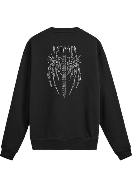 Sırt Baskılı Ristvoyer Tasarımlı Sweatshirt