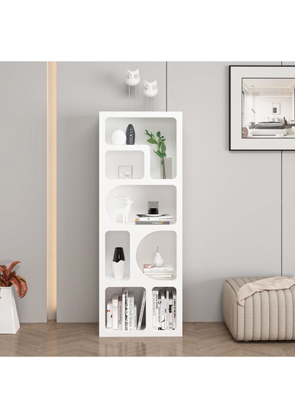 Bohem Kitaplık 135 cm Mebran - Beyaz