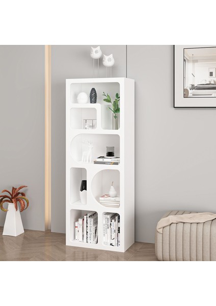 Bohem Kitaplık 135 cm Mebran - Beyaz indirimleri