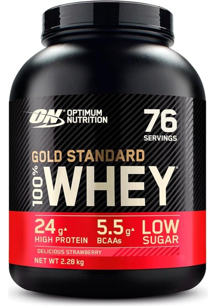 On Optimum Nutrition 100% Whey Gold Standard Çilek Aromalı Strawberry 2.28KG 76 Servis fiyatları