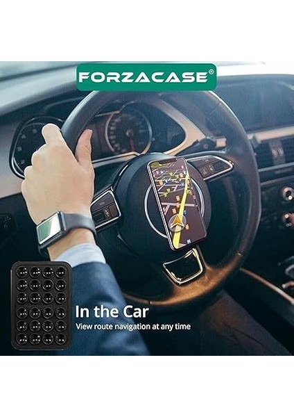 Telefon Tutucu Ped, Renkli Kare Tasarım, Otomobil ile Uyumlu Telefon Sabitleyici, Ultra Güçlü Vantuzlu (Turuncu) indirimleri