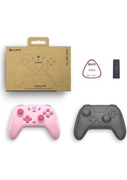 Nova Lite Çoklu Platform Kablosuz Oyun Kumandası, Pc, Steam, Switch, Ios ve Android Uyumlu Hall Effect 20Hz Turbo (Blush Pink) modelleri
