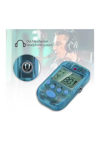 Mini LCD Dijital M50 Metronom - Gitar ve Tüm Enstrümanlar Için Ayarlanabilir Beat Tempo, Pil Dahil (Blue) modelleri