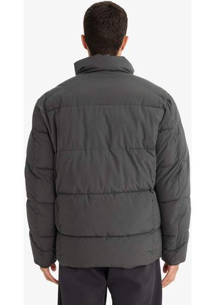 Su İtici Regular Fit Dik Yaka Fermuarlı Cepli Mont E9991AX25WN