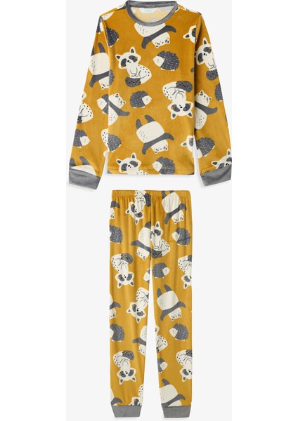 Hardal Erkek Çocuk Animals Pijama Takımı