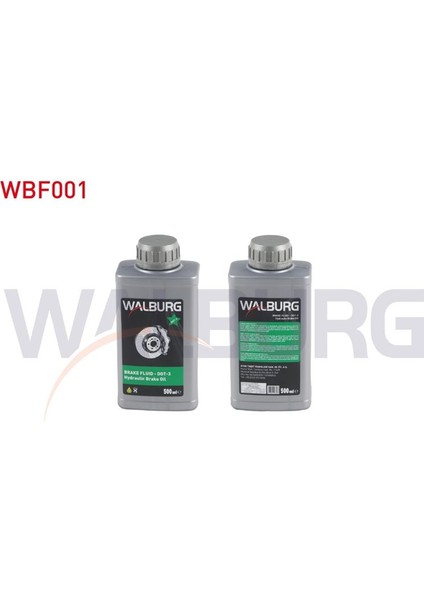WALBURG-WBF001 - Fren Hidrolik Yağı Dot 3 500 ml X20