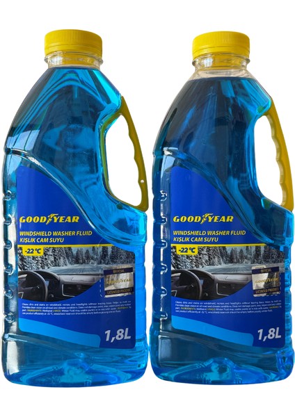 -22 Derece Kışlık Antifrizli Cam Suyu 2’li Set (2 x 1.8 Litre)