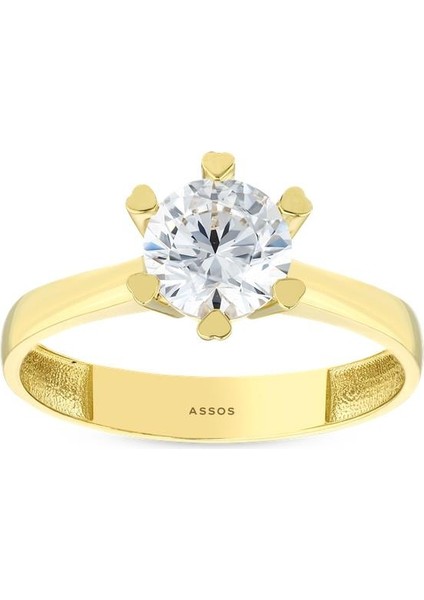 Altın Tektaş Yüzük - 14K