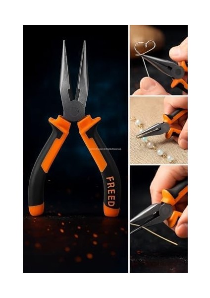 Kargaburun, 6", Plastik Saplı, Çelik Uçlu, Ergonomik Tutma Yüzeyli, Elektrikçi modelleri