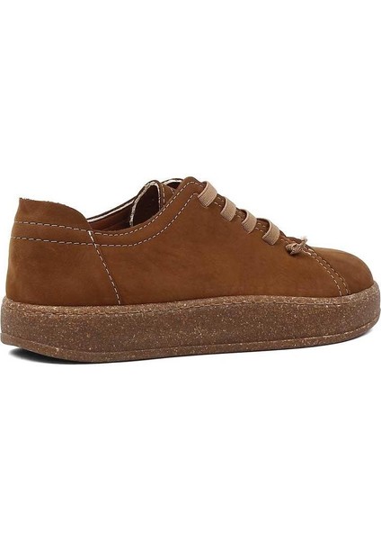 Kadın Kahverengi Bağcıklı Kalın Tabanlı Nubuk Deri Ayakkabı fırsatları