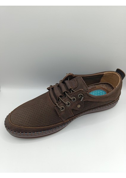 Içi Dışı Hakiki Deri Jelli Taban Lastikli Bağcıklı Erkek Yazlık Rahat Günlük Hafif Çarık Ayakkabı modelleri