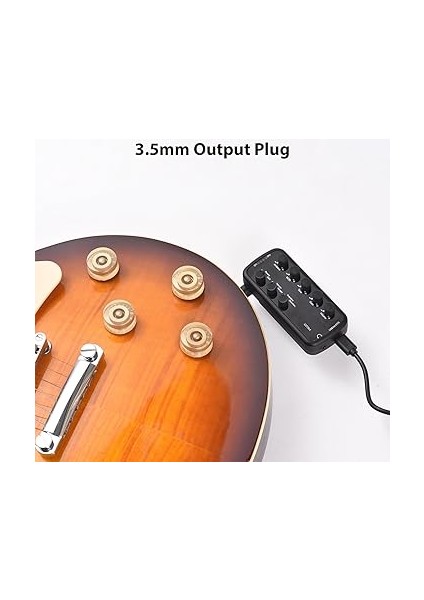 Gitar Amfisi Mini Amfi Taşınabilir Kulaklık Gitar Amfisi Elektro Gitar Müzik Aleti Için Tak ve Çalıştır 3 Dahili Hoparlör Simülasyonları Otg Dahili Kayıt fırsatları