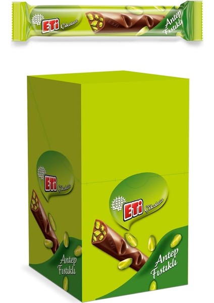 Eti Çikolata Antep Fıstıklı Sütlü Çikolata 17 G x 24 Adet fiyatları