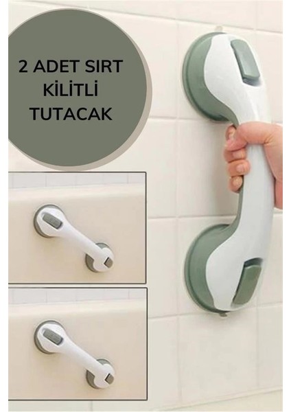 Düşme ve Kayma Önleyici Banyo Tuvalet Vantuzlu Kilitli Tutacak