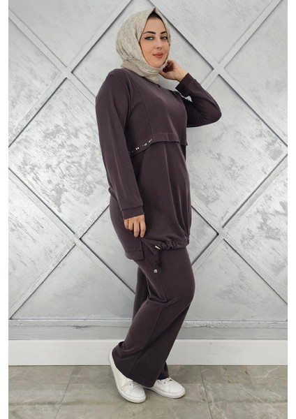 Kadın Taş Detalı Bağcıklı Tesettür Takım fiyatları