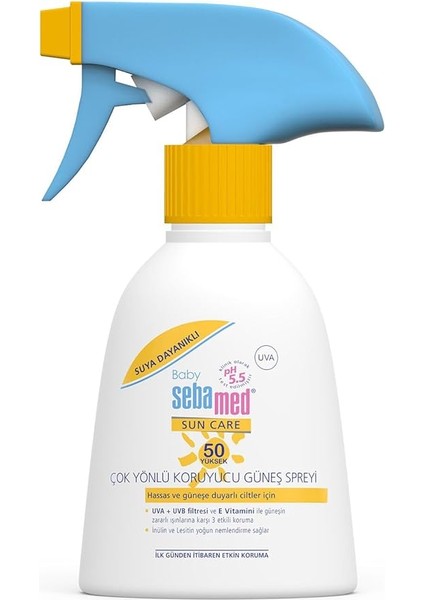 Baby Spf 50+%98 Uva Korumalı Uvb Filtreli Çok Yönlü Koruyucu Çocuk Güneş Spreyi 200 ml