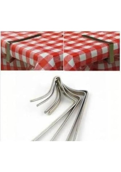Adet Metal Masa Örtü Kıskacı Masa Örtüsü Sabitleyici Kıskaç Paslanmaz Masa Yayı Rüzgar Koruma Klip