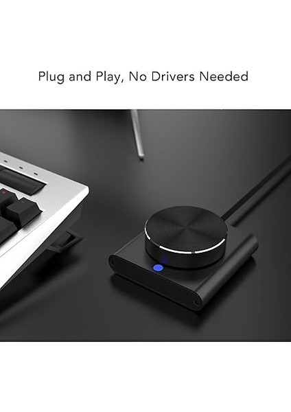 Pc USB Hacim Kontrol Düğmesi, Harici Ortam Ayarlama Denetleyicisi, Kazançlar Için Bilgisayar Ses Düzenleyici 7 8 10 11 Vista, Os X, Android fırsatları