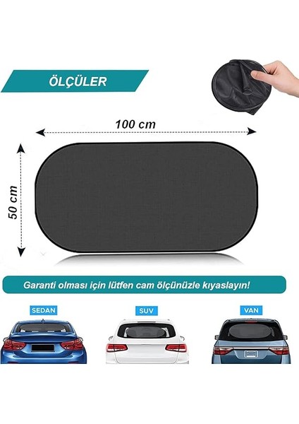 Arka ve Yan Camlar Için Vantuzlu Güneşlik Perde Seti Araç Perdesi (3'lü Set) fiyatları