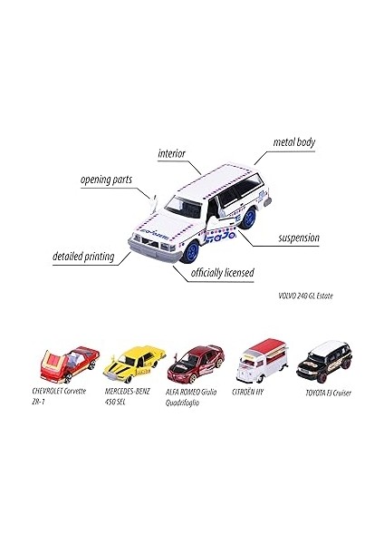 - 60 Yıl Dönümü Premium Edition Minyatür Araba, Rastgele 6 Araba Seçimi Metal Oyuncaklar (On Yıl Başına Bir Model), 7,5 Cm, 3 Yaşından Itibaren fırsatları