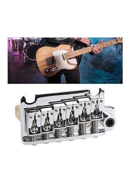 Tremolo Köprüsü, 54MM Dize Aralığı Elektro Gitar Köprüsü, Çinko Alaşım Profesyonel Guitar Tremolo Ünitesi 6 Dize Stratocaster Gitar Tail Piece Değiştirme fırsatları