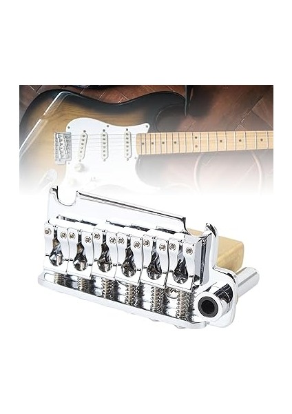 Tremolo Köprüsü, 54MM Dize Aralığı Elektro Gitar Köprüsü, Çinko Alaşım Profesyonel Guitar Tremolo Ünitesi 6 Dize Stratocaster Gitar Tail Piece Değiştirme indirimleri