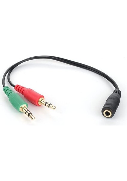 2x3.5mm Stereo Erkek - 3.5mm Stereo Dişi Y Kablo (DK-CB-AUC02)