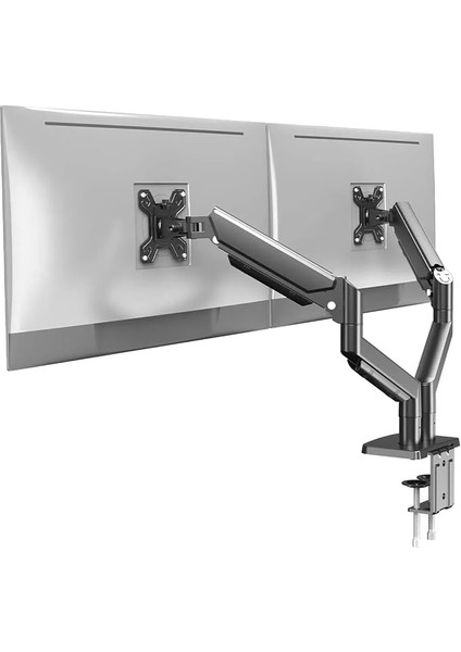 EF252D 13-32 Inch Amortisörlü Çift Kol Profosyonel Monitör Standı