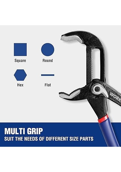 Su Pompası Pensesi Seti, Boru Anahtarı, Ayarlanabilir Mafsallı, Su Pompası Pensesi Seti 200 mm ve 250 Mm, Hızlı Gerici, Kavisli Çene, 2 Parçalı fiyatları