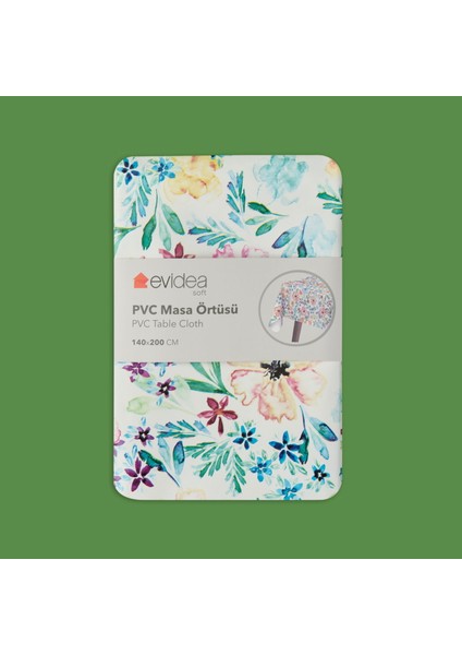 Soft Flower Pvc Masa Örtüsü - 140X200 cm